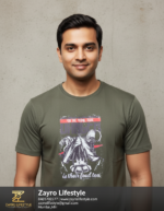 Men’s Olive Green "Primal Tribe" Graphic T-Shirt - Image 2