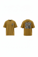 Men’s Premium Ochre Yellow Graphic T-Shirt - Image 4