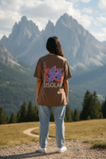 Minimal Earth Tone Oversized T-Shirt for Women - Image 2