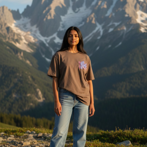 Minimal Earth Tone Oversized T-Shirt for Women