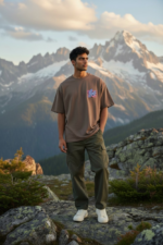 Minimal Earth Tone Oversized T-Shirt for Men