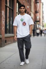 Artistic Paint Splash Bulb White T-Shirt