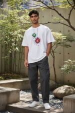 Artistic Paint Splash Bulb White T-Shirt - Image 3
