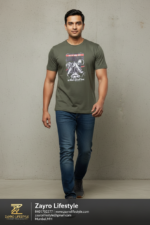 Men’s Olive Green "Primal Tribe" Graphic T-Shirt